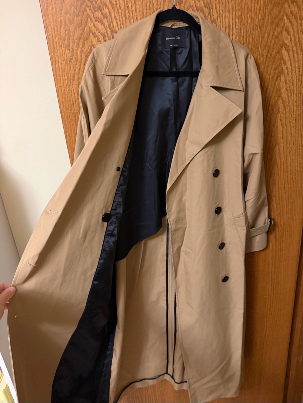 Massimo Dutti Women's Tan Trench Coat